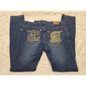Akademiks Skinny Akdmks Jean Embellished Back Pockets Girls Junior Size 13